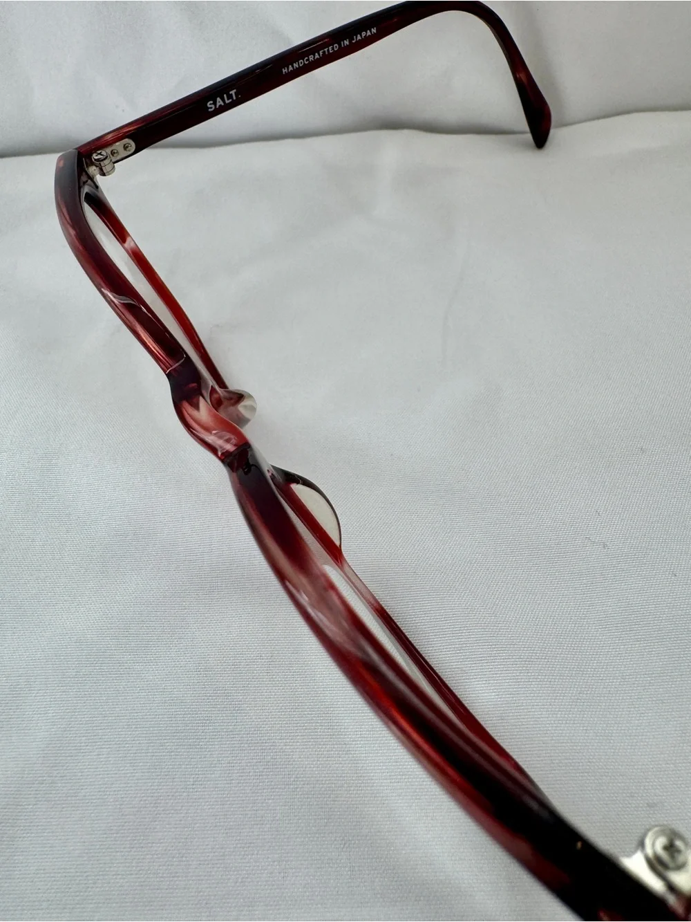 SALT OPTICS GLASSES | TIFFANY | W/CASE | 48-20-140 JAPAN | BURGUNDY TORTOISE